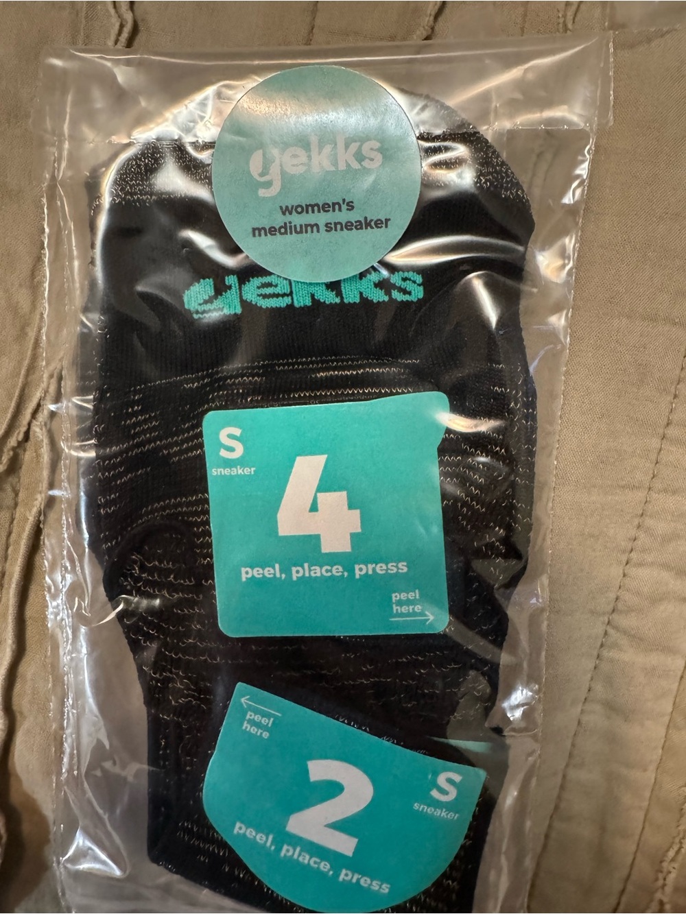 Gekks Sneaker No Show Sock Insert Size Medium (7-8.5 shoe size), NWT - Picture 4 of 6